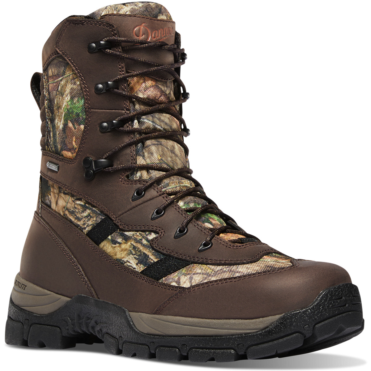 Danner Mens Alsea 1000G Hunting Boots Dark Brown/Camo - VGP853914